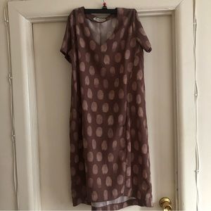 ❤️Anthropologie Ottod’ame Fingerprint Althea High Low Brown Dress Size 6
